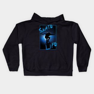 Skate Life - Boy in a skate board Kids Hoodie